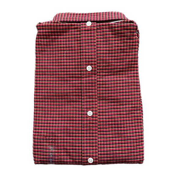 John Ashford Red & Yellow Men’s Button Down Long Sleeve Shirt, Large, Pre-owned - Picture 2 of 4